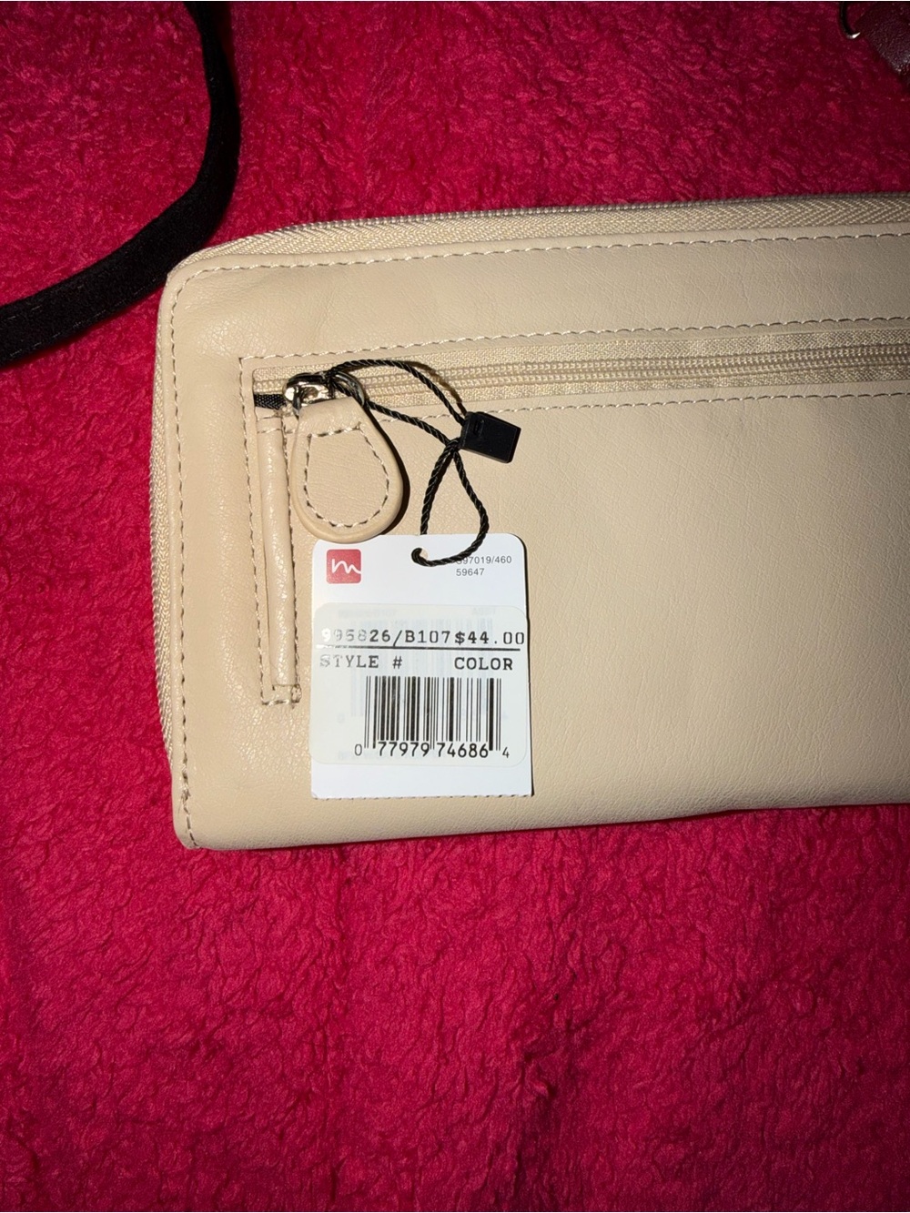 mundi Cream Zip Wristlet Wallet with Front Pocket - Picture 2 of 7